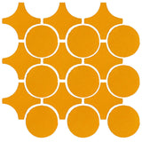 Clay Arabesque Sintra Glazed Ceramic Tile - Valencia Orange Matte