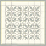 Mission Grand Franjas Border III and Zebra Grand Cement Tile Rug