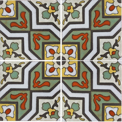 Malibu Ramera A Quarter Design Hand Painted Spanish Ceramic Tile