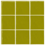 Malibu Field 3"x3" Lime Green #7495c Ceramic Tile