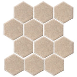 Malibu Field 4" Hexagon Bone #482C Ceramic Tile