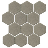 Malibu Field 4" Hexagon Pewter Matte #418U Ceramic Tile