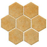 Malibu Field 6" Hexagon Dijon Mustard Matte #7551U Ceramic Tile