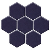 Malibu Field 6"x6" Hexagon Midnight Blue #2965C Ceramic Tile