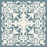 Mission Madrid Azul Encaustic Cement Tile Quarter Design