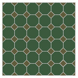 Mission Verde Canada Octagon with Verde Militar Dot Encaustic Cement Tile