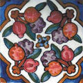 Portuguese Portalegre 4" x 4" Hand Painted Ceramic Tile