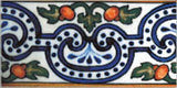 Portuguese Oporto 3" x 6" Hand Painted Ceramic Tile