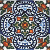 Portuguese Oporto 6" x 6" Hand Painted Ceramic Tile