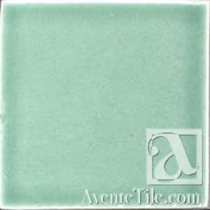 Pool Tile Fern 6" x 6" Handmade Porcelain Tile