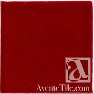 Pool Tile Cranberry 6" x 6" Handmade Porcelain Tile