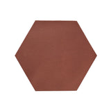 Rustic Terracotta 8" Hexagon Unglazed Mission Brown