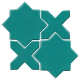 Clay Arabesque Aragon Glazed Ceramic Tile - Teal