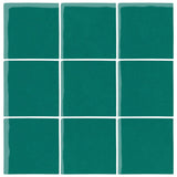 Malibu Field 4" x 4" Mallard Green #7721C Ceramic Tile