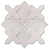 Clay Arabesque Alcazar Glazed Ceramic Tile - Great White