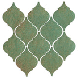 Clay Arabesque Malaga Ceramic Tile - Patina Matte