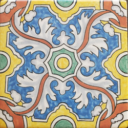 Braganza Hand Painted Ceramic Tile - Avente Tile