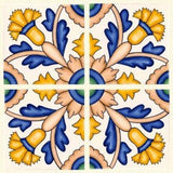 Cande Laria Hand Painted Ceramic Tile - Avente Tile