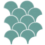 Clay Arabesque 4" Conche or Fish Scale Tile - Avente Tile