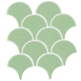Clay Arabesque 4" Conche or Fish Scale Tile - Avente Tile