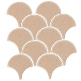 Clay Arabesque 4" Conche or Fish Scale Tile - Avente Tile