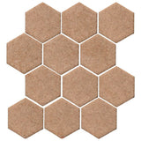 Clay Arabesque 4" Hexagon - Avente Tile