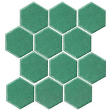 Clay Arabesque 4" Hexagon - Avente Tile