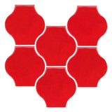 Clay Arabesque 4"x4" Mini Pata Grande Tile - Avente Tile