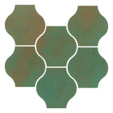 Clay Arabesque 4"x4" Mini Pata Grande Tile - Avente Tile