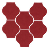 Clay Arabesque 4"x4" Mini Pata Grande Tile - Avente Tile