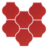 Clay Arabesque 4"x4" Mini Pata Grande Tile - Avente Tile