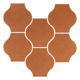 Clay Arabesque 4"x4" Mini Pata Grande Tile - Avente Tile