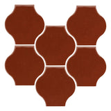 Clay Arabesque 4"x4" Mini Pata Grande Tile - Avente Tile