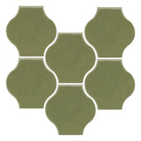 Clay Arabesque 4"x4" Mini Pata Grande Tile - Avente Tile