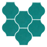 Clay Arabesque 4"x4" Mini Pata Grande Tile - Avente Tile