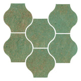 Clay Arabesque 4"x4" Mini Pata Grande Tile - Avente Tile