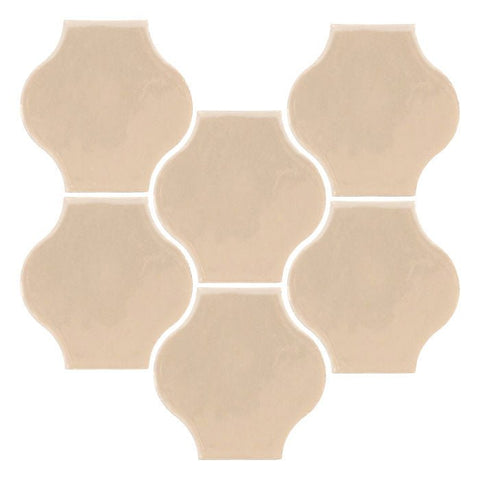 Clay Arabesque 4"x4" Mini Pata Grande Tile - Avente Tile