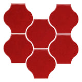 Clay Arabesque 4"x4" Mini Pata Grande Tile - Avente Tile