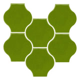 Clay Arabesque 4"x4" Mini Pata Grande Tile - Avente Tile