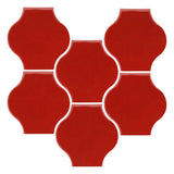 Clay Arabesque 4"x4" Mini Pata Grande Tile - Avente Tile