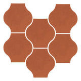 Clay Arabesque 4"x4" Mini Pata Grande Tile - Avente Tile