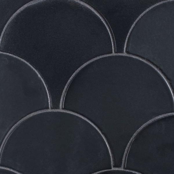 Clay Arabesque 8" Conche or Fish Scale Tile - Avente Tile