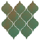 Clay Arabesque Chico Malaga Hand Painted Ceramic Tile - Avente Tile