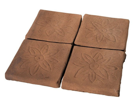 Flower Deco Rustic Relief Deco Tile 5"x5" - Avente Tile