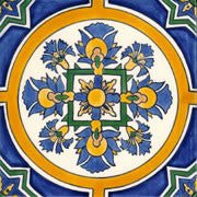 La Ermita Hand Painted Ceramic Tile - Avente Tile