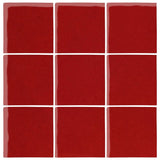 Malibu Field Fire Engine Red 7622C Ceramic Tile - Avente Tile
