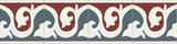 Mission Alcala Border Blue 8"x8" Encaustic Cement Tile - Avente Tile