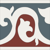 Mission Alcala Border Blue 8"x8" Encaustic Cement Tile - Avente Tile