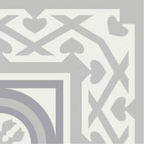 Mission Amalia B Border 8"x8" Encaustic Cement Tile - Avente Tile