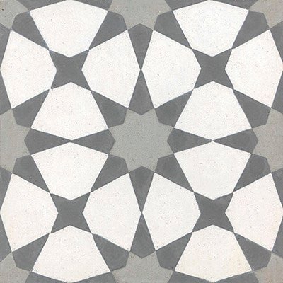 Mission Anza Evening Gray 8"x8" Encaustic Cement Tile - Avente Tile